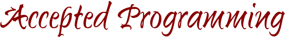 Accepted Programming Accepted Programming