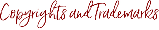 Copyrights & Trademarks Copyrights & Trademarks