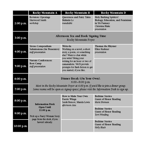 Friday Schedule Grid 2