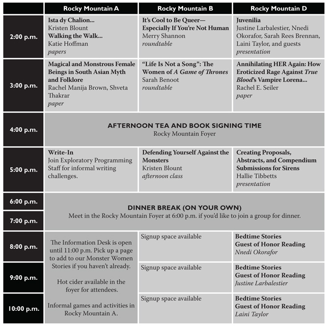 Friday Schedule Grid 2