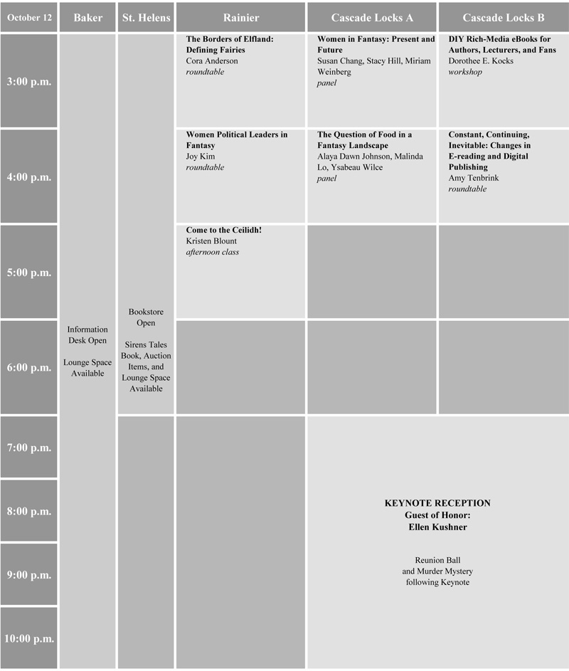 Saturday Schedule Grid 2