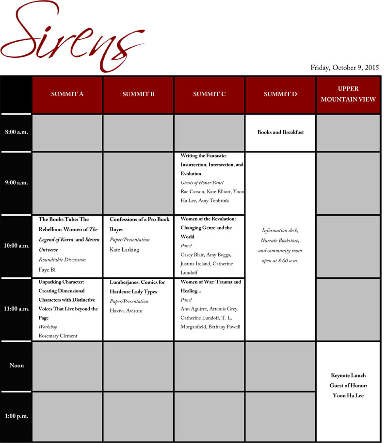 Friday Schedule Grid 1