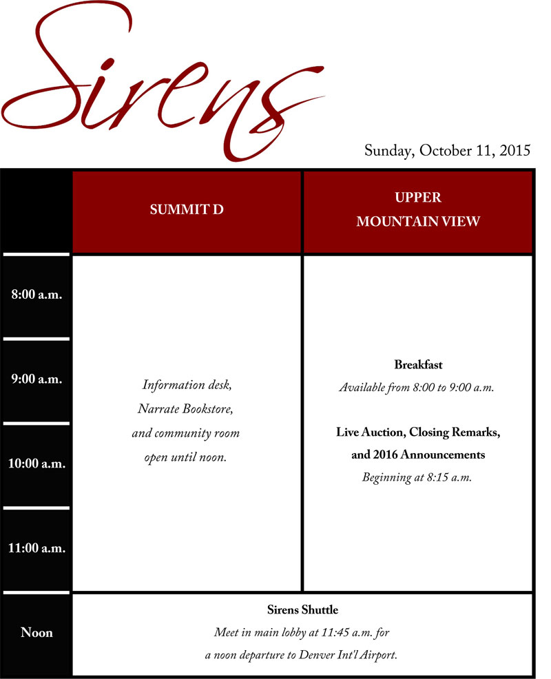 Sunday Schedule Grid