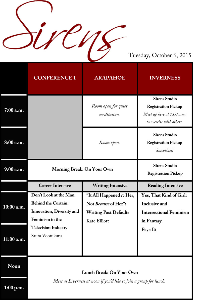 Tuesday Schedule Grid 1