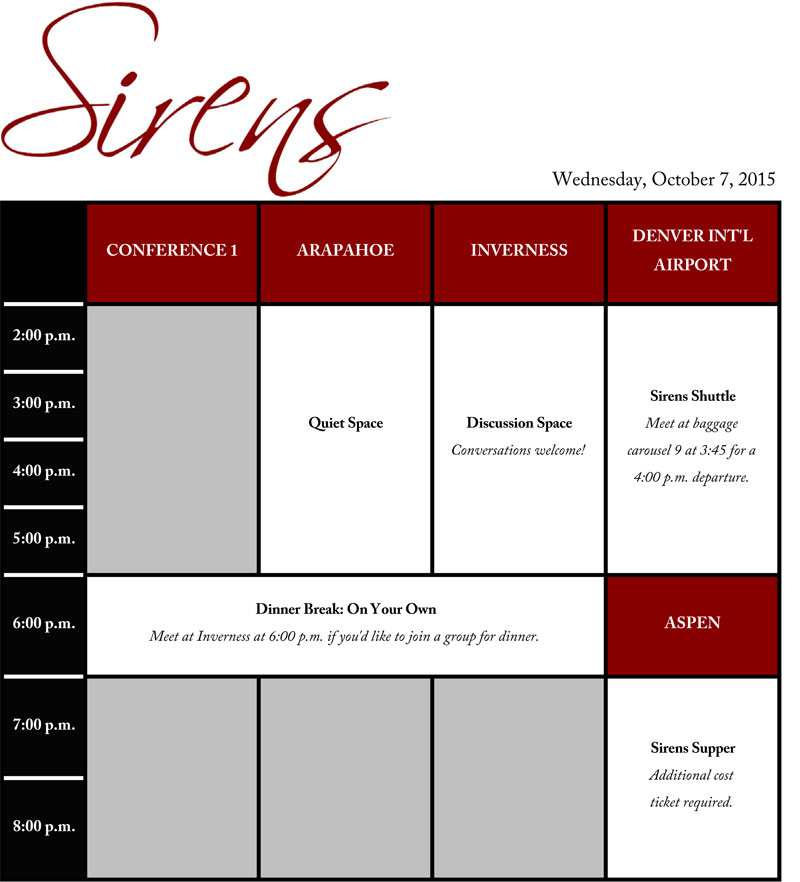 Wednesday Schedule Grid 2