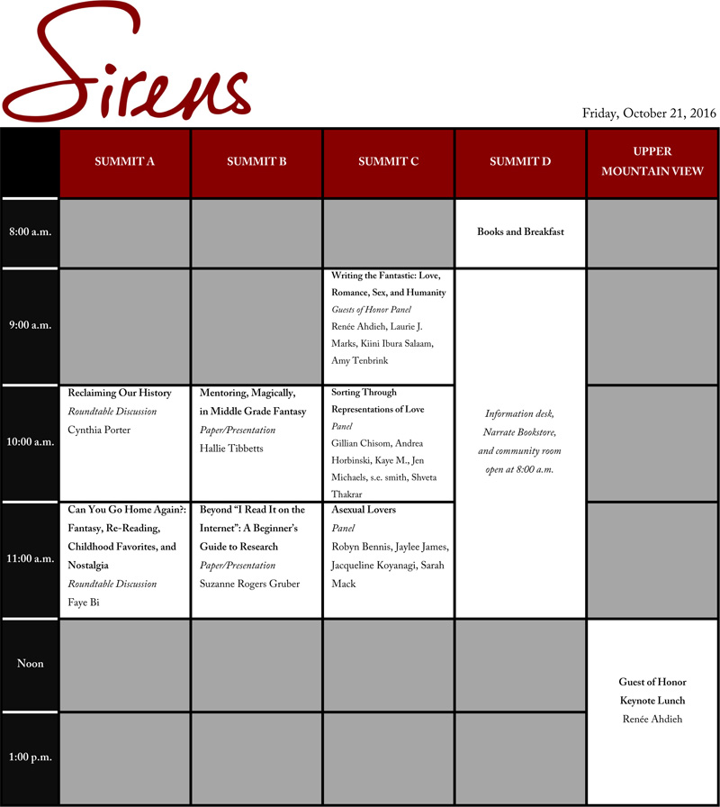 Friday Schedule Grid 1