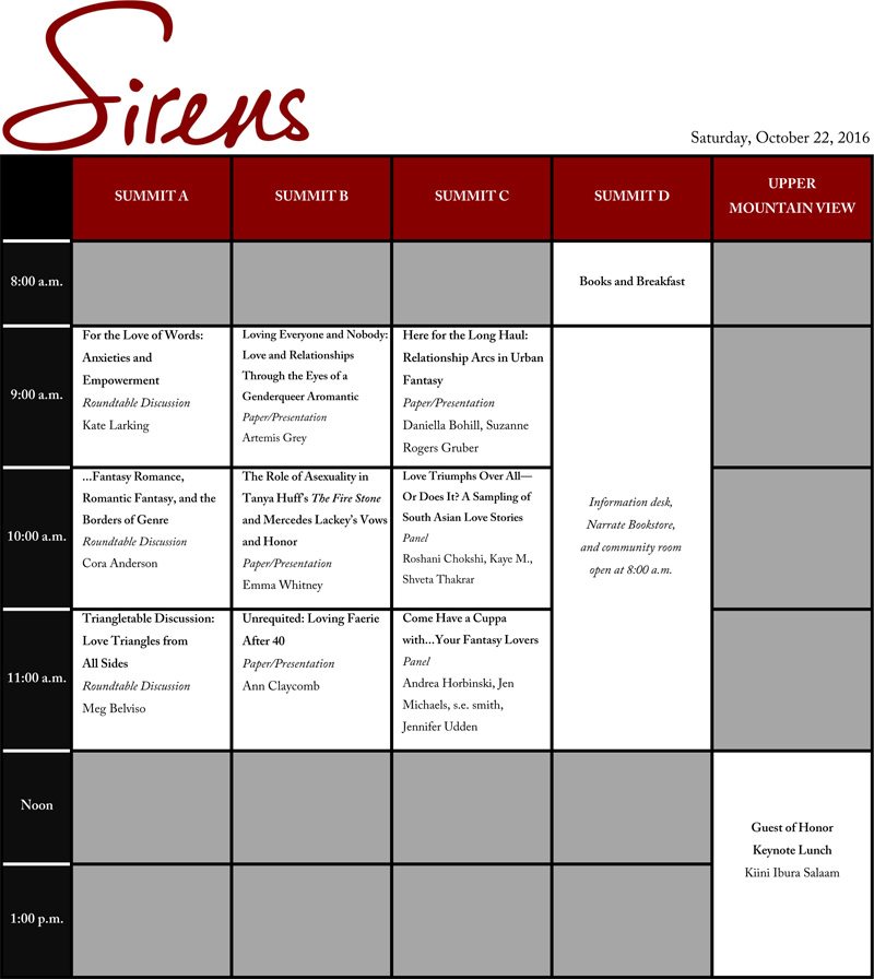 Saturday Schedule Grid 1