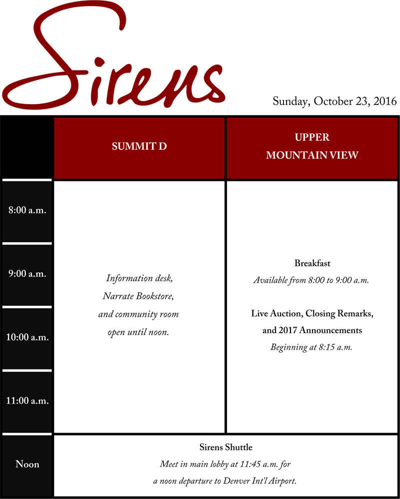 Sunday Schedule Grid