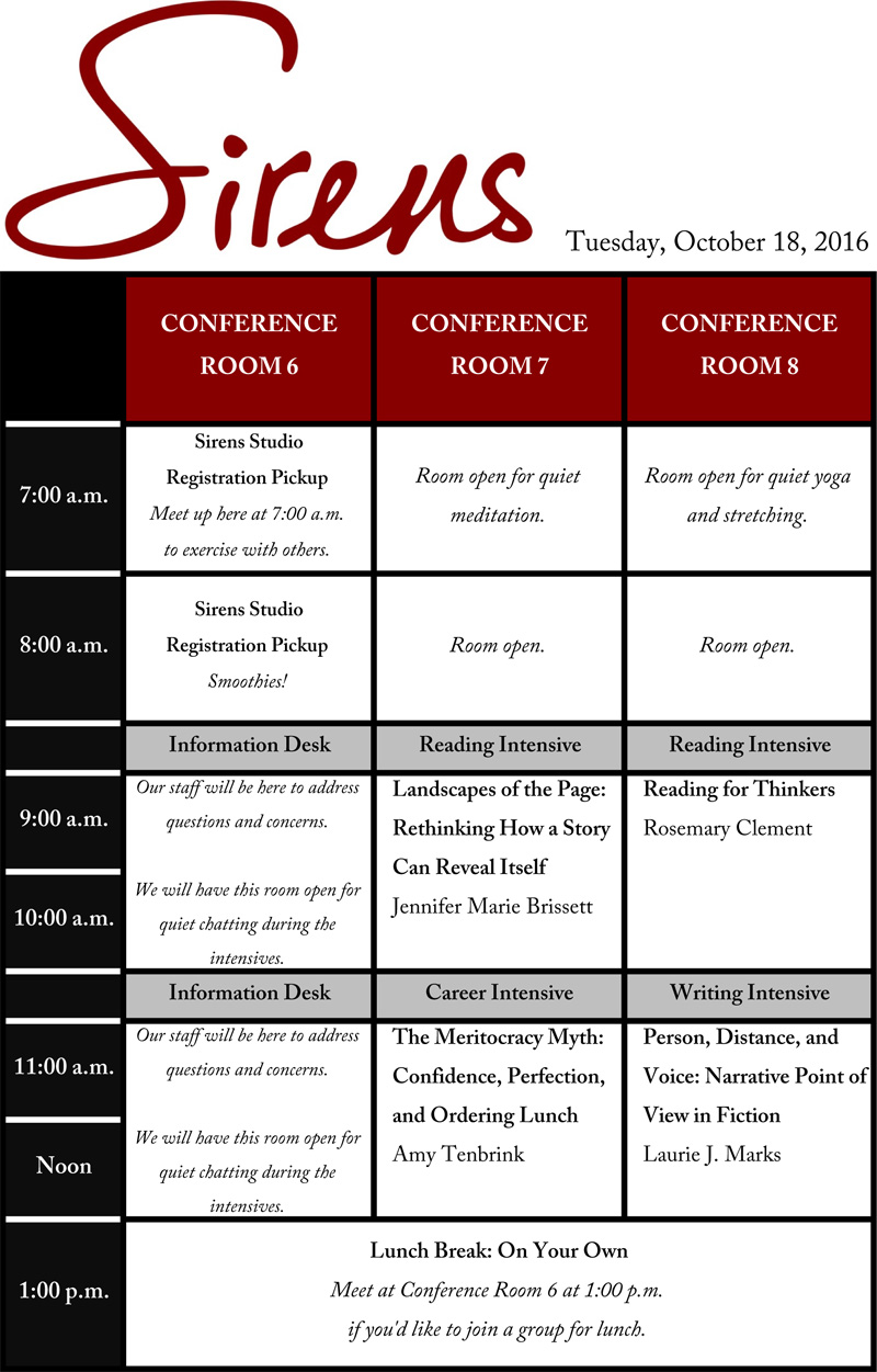 Tuesday Schedule Grid 1