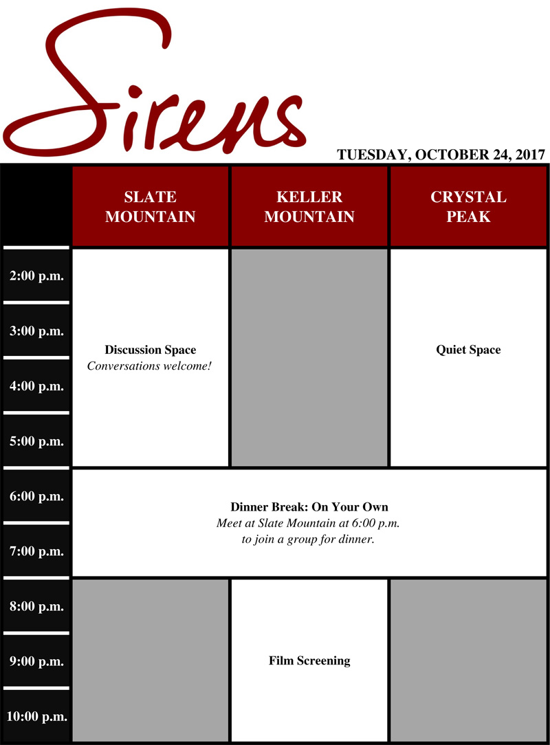 Tuesday Schedule Grid 2