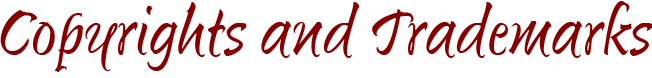 Copyrights & Trademarks Copyrights & Trademarks