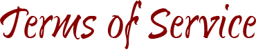 Terms of Service Terms of Service