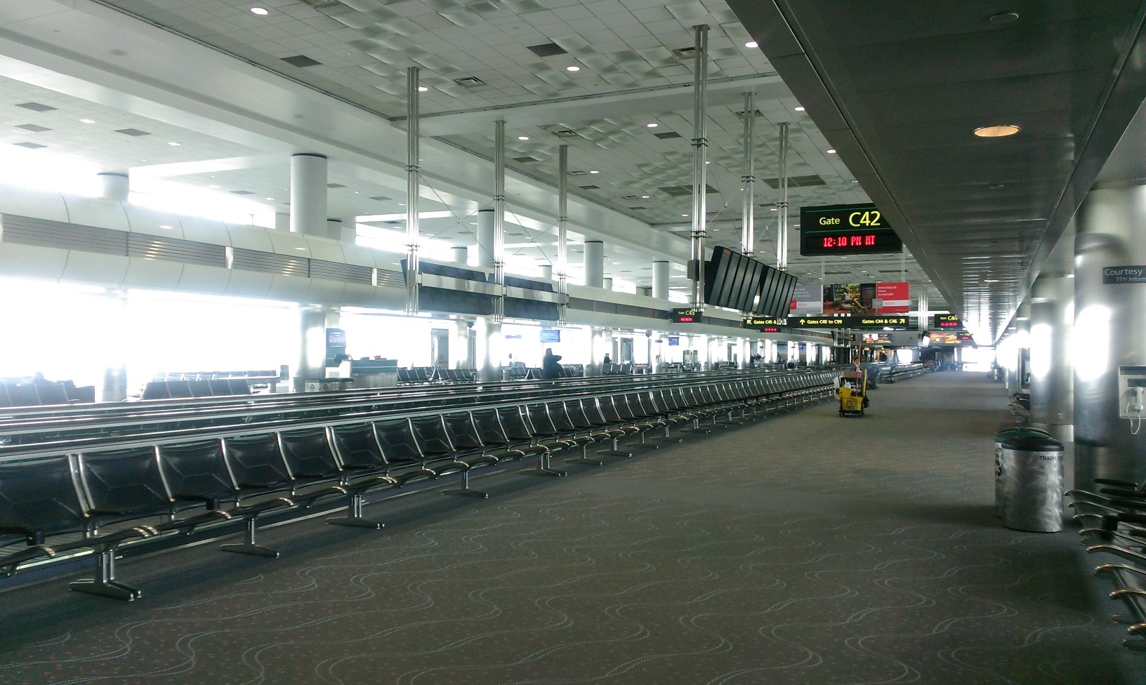 Denver airport during blizzard