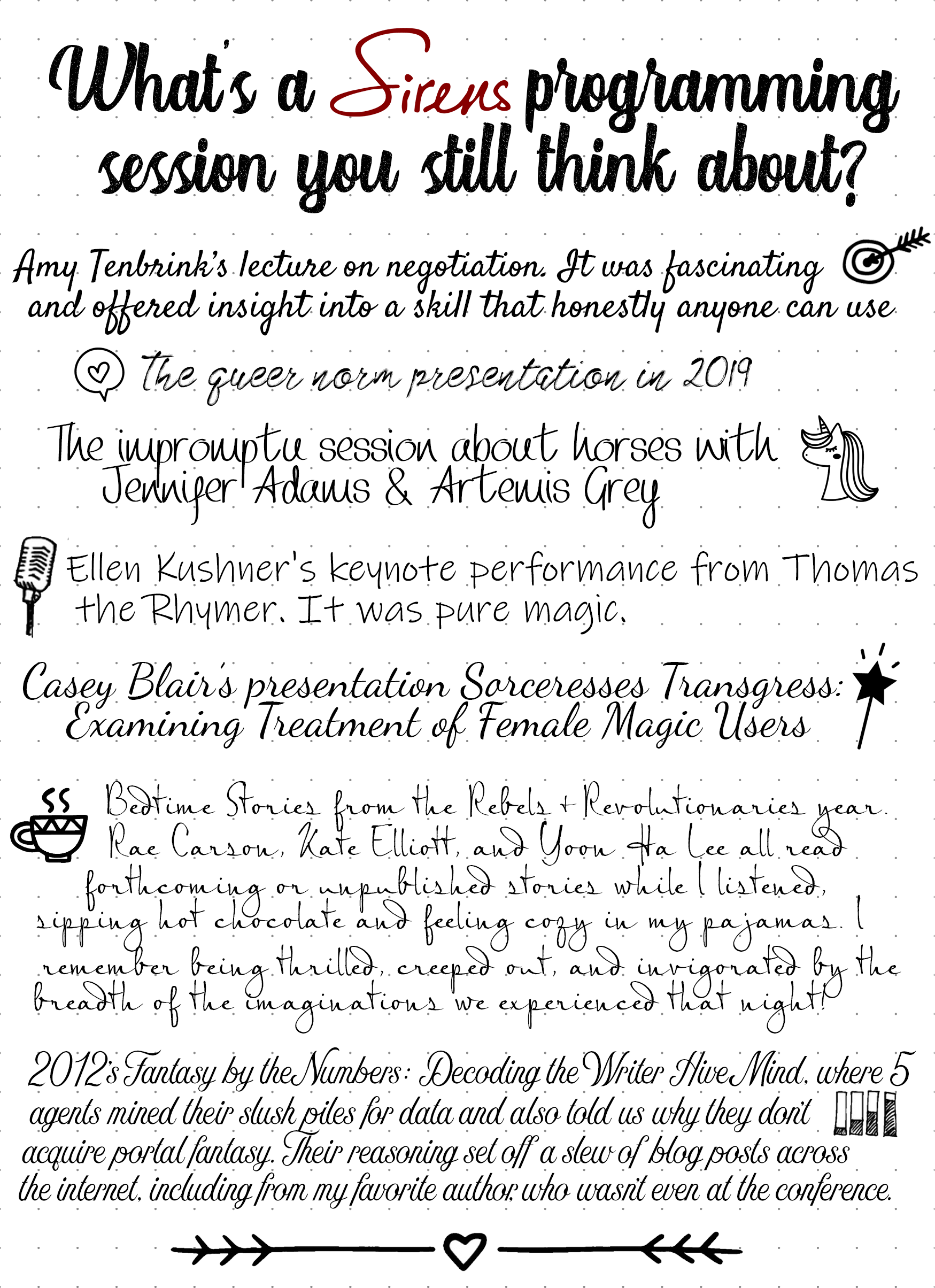Sirens conference paper doll Sirens programming